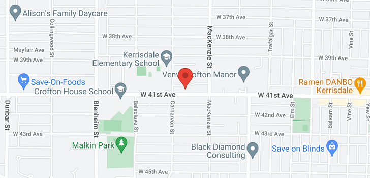 map of 2969 W 41ST AVENUE